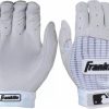 Baseball * | Franklin Adult Pro Classic Series Batting Gloves White