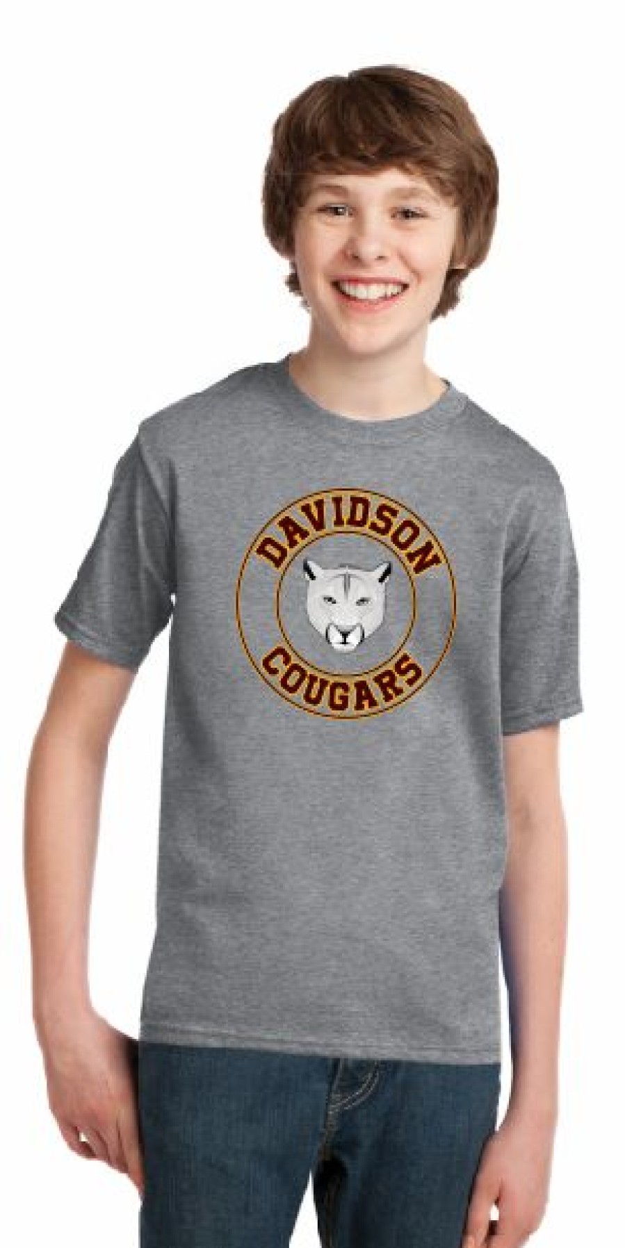 Middle School * | T & B Sports Davidson Middle School Spirit Wear Cotton T-Shirt