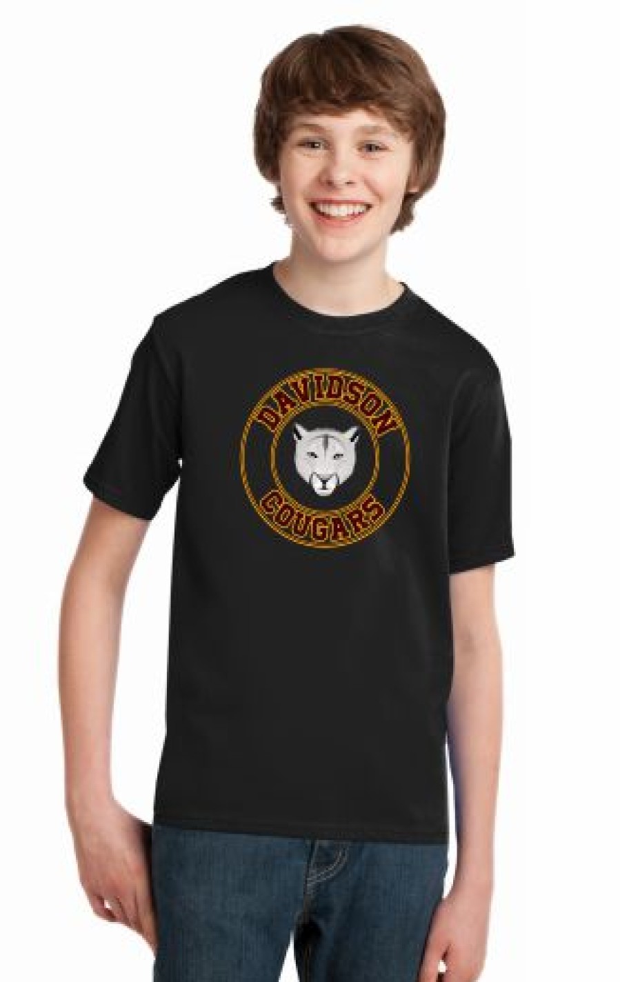 Middle School * | T & B Sports Davidson Middle School Spirit Wear Cotton T-Shirt