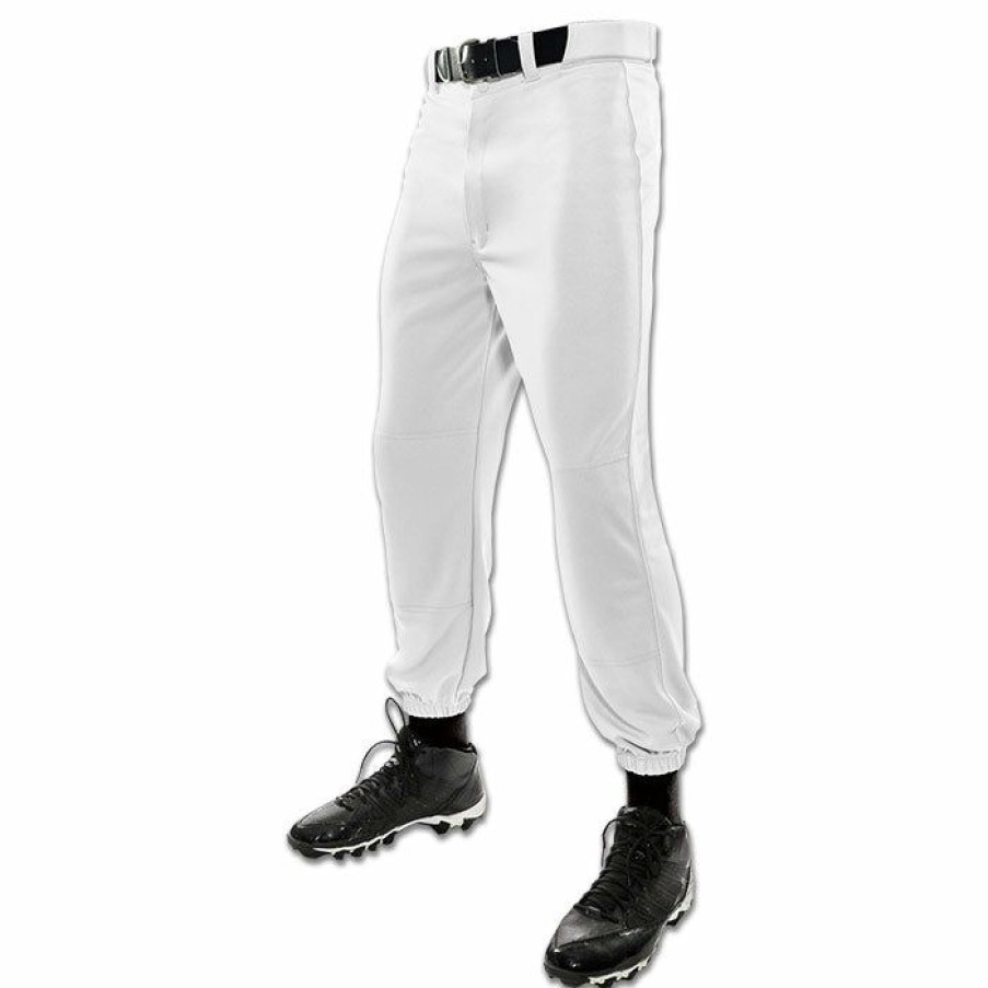 Baseball * | T & B Sports Tag Youth Cinched Bottom Baseball Pants-White