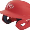 Baseball * | T & B Sports Marin Baseball Rawlings Batter'S Helmet Red