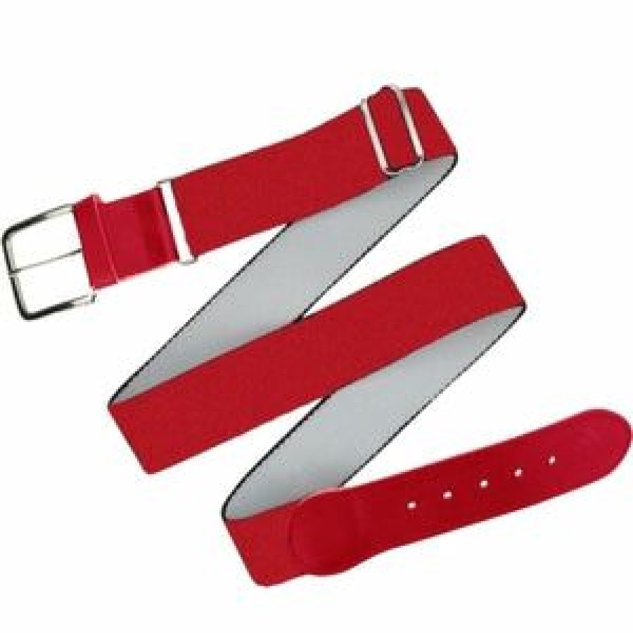 Baseball * | T & B Sports Adjustable Baseball Belt Red