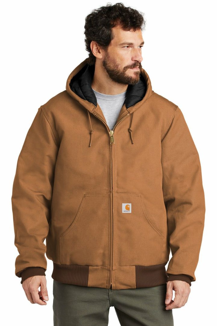 Other * | Carhartt Collection Carhartt Tall Quilted-Flannel-Lined Duck Active Jac. Cttsj140