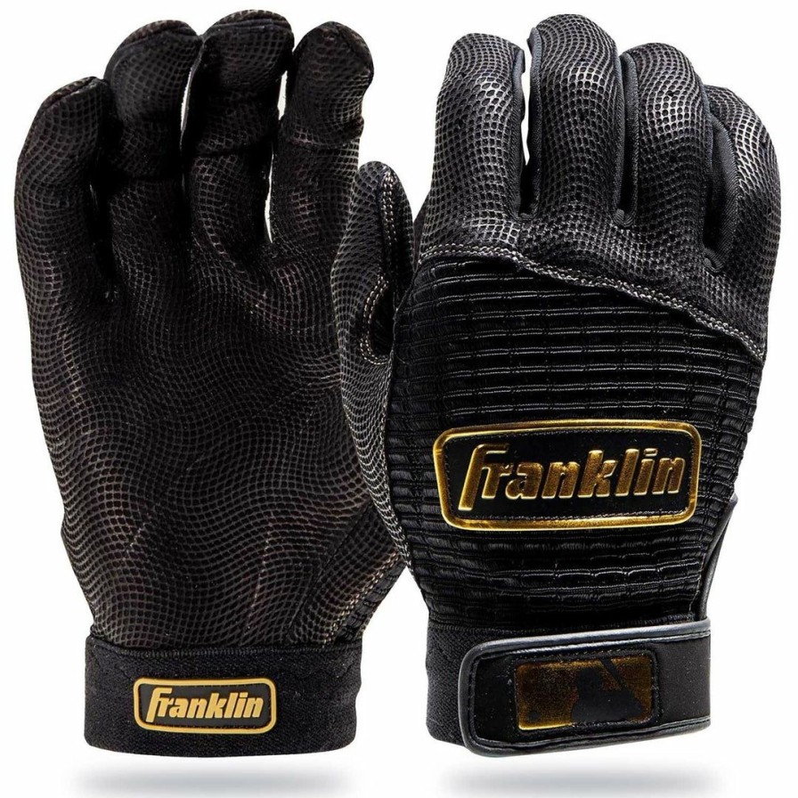 Baseball * | Batting Gloves Franklin Pro Classic Gold Series Batting Glove Black